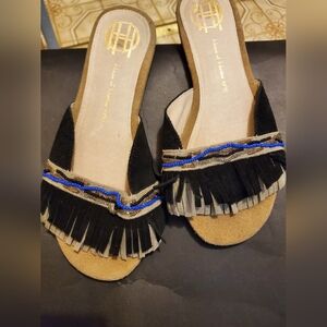 House Of Harlow 1960 Suede Leather Slides Size 6